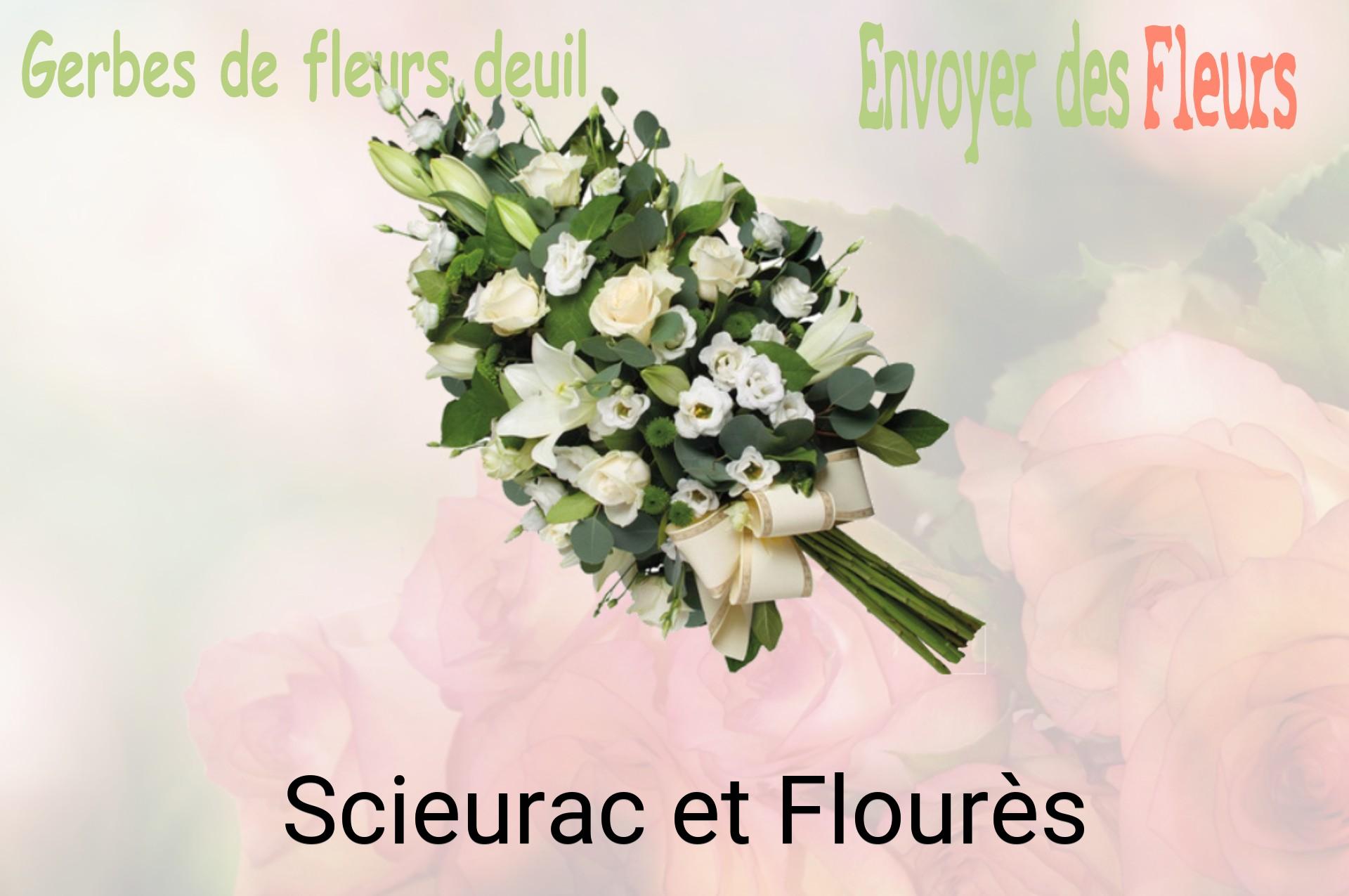 Gerbe de fleurs de deuil livrée à Scieurac-et-Flourès